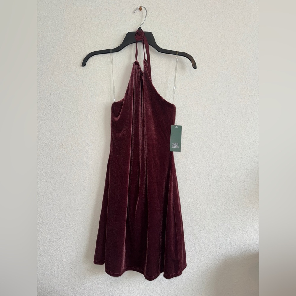 Wild Fable Velour Halter Mini Dress ✨NEW WITH TAGS✨